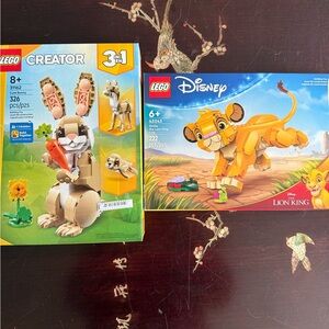 LEGO Creator 3in1 31162 Bunny&Disney Simba Lion King 43243 gift bundle